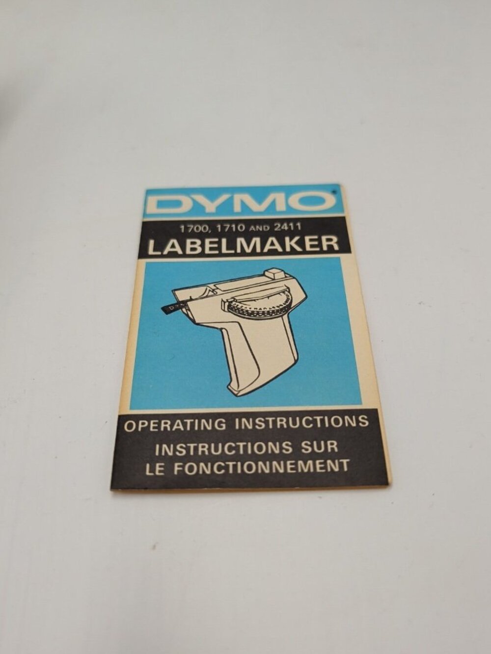 Vintage Blue & White Dymo 1700 Label Maker w Instructions 2x Discs New 1970's - Picture 7 of 7